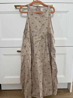 Rylee + Cru Sleeveless Linen Palm tree Dress